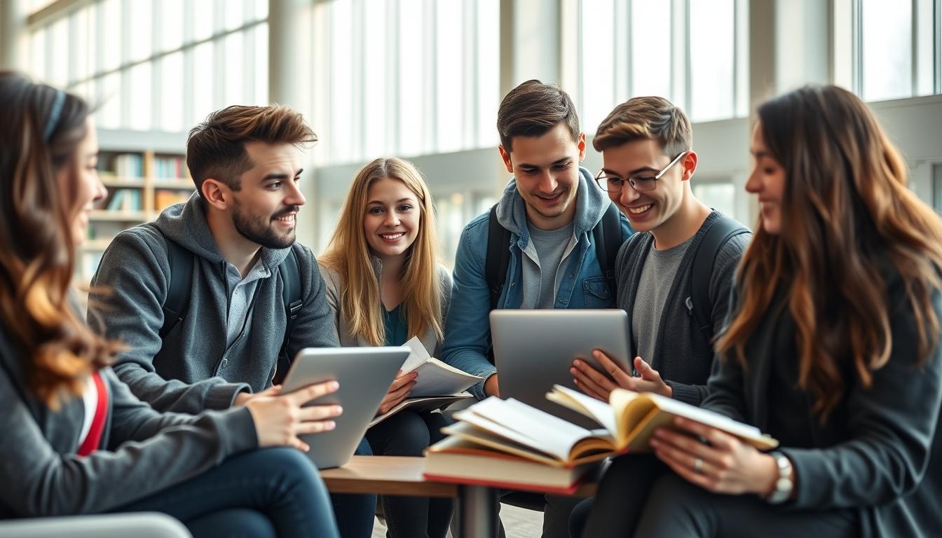 Student preparing for exams with study materials