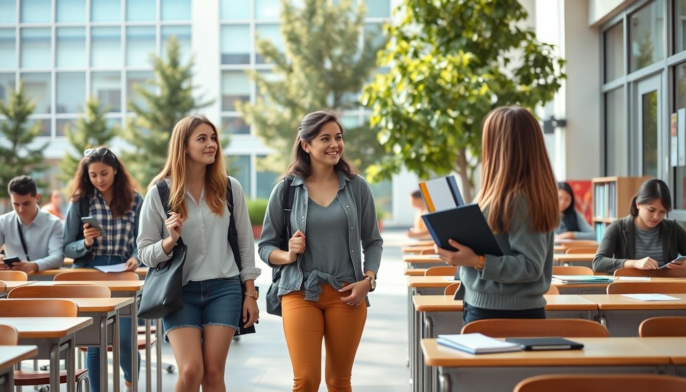 Students working in research laboratory